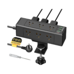Desk Surge Protector Power Strip with 9 AC Plugs 4 USB Ports